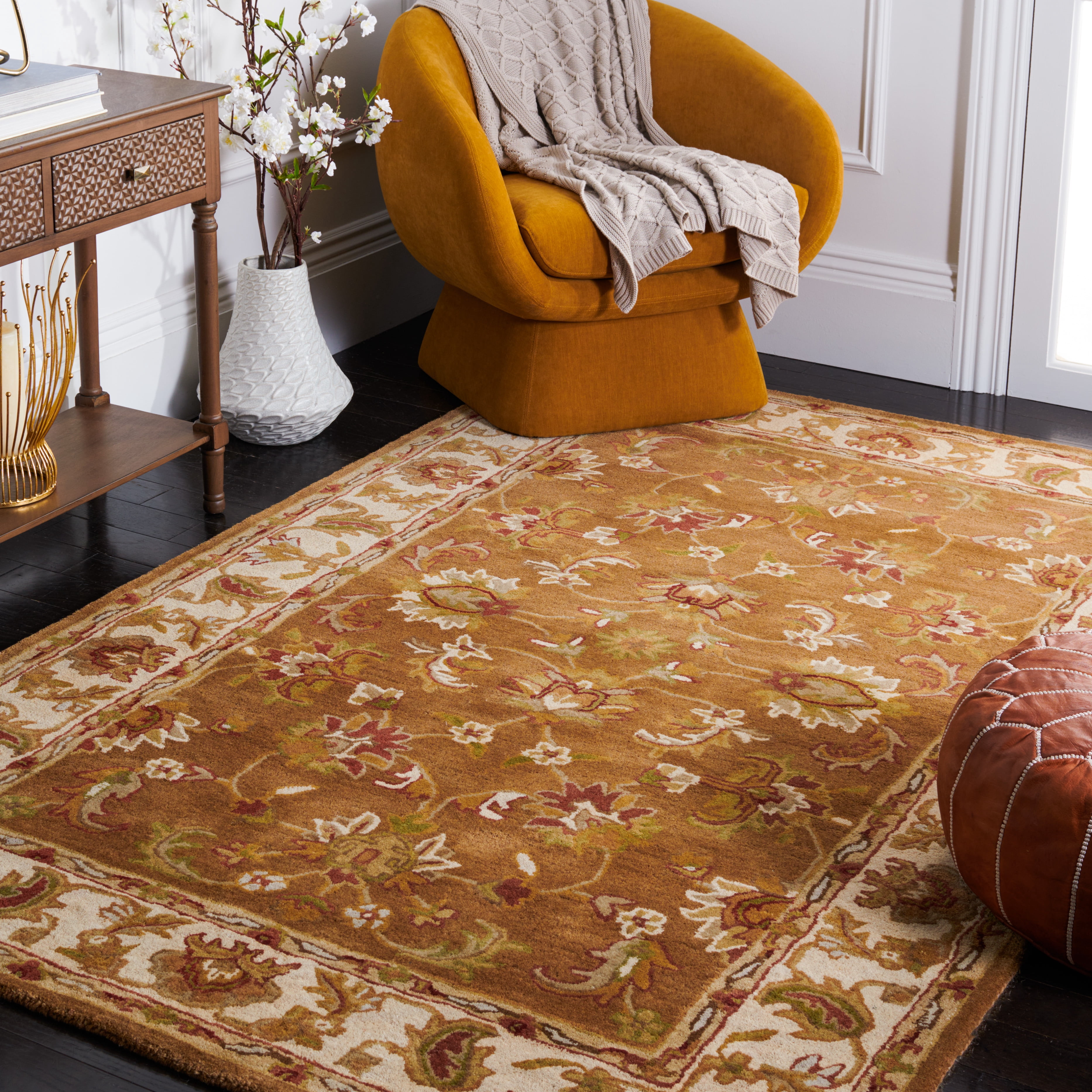 Safavieh Heritage Major Oriental Wool Area Rug, Mocha/Ivory, 5' x 8 ...