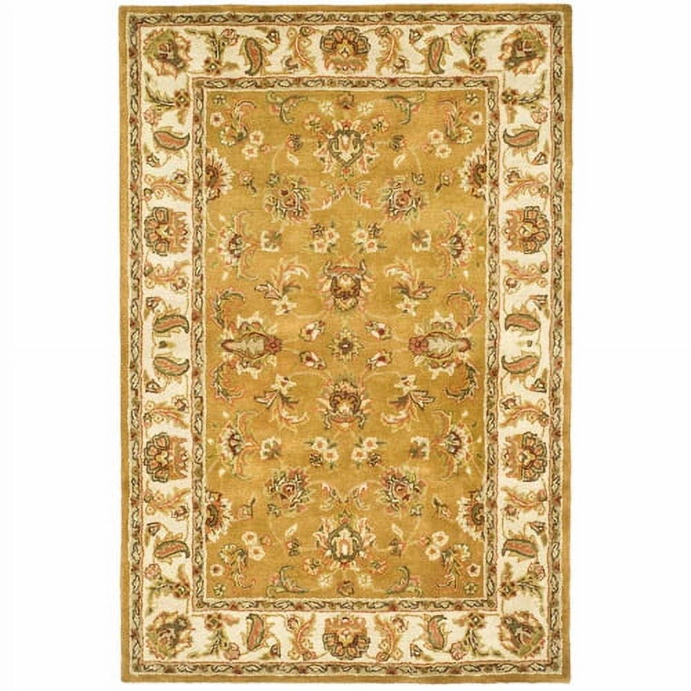 Elegant Ivory Wool Hand-Tufted 5' x 8' Area Rug