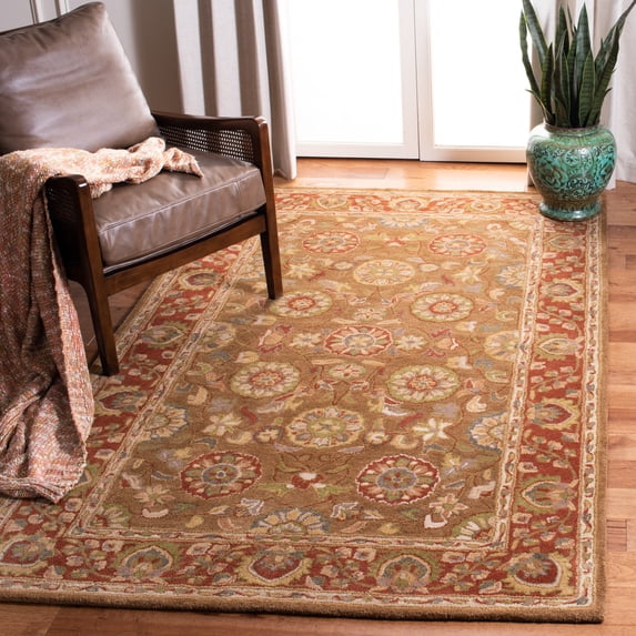 Safavieh Heritage Mercia Oriental Wool Area Rug, Beige/Rust, 7'6" x 9'6"