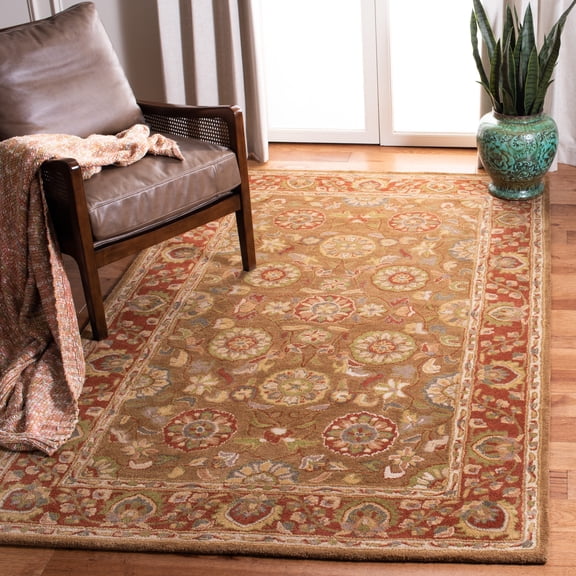 Safavieh Heritage Mercia Oriental Wool Area Rug, Beige/Rust, 8'3" x 11'