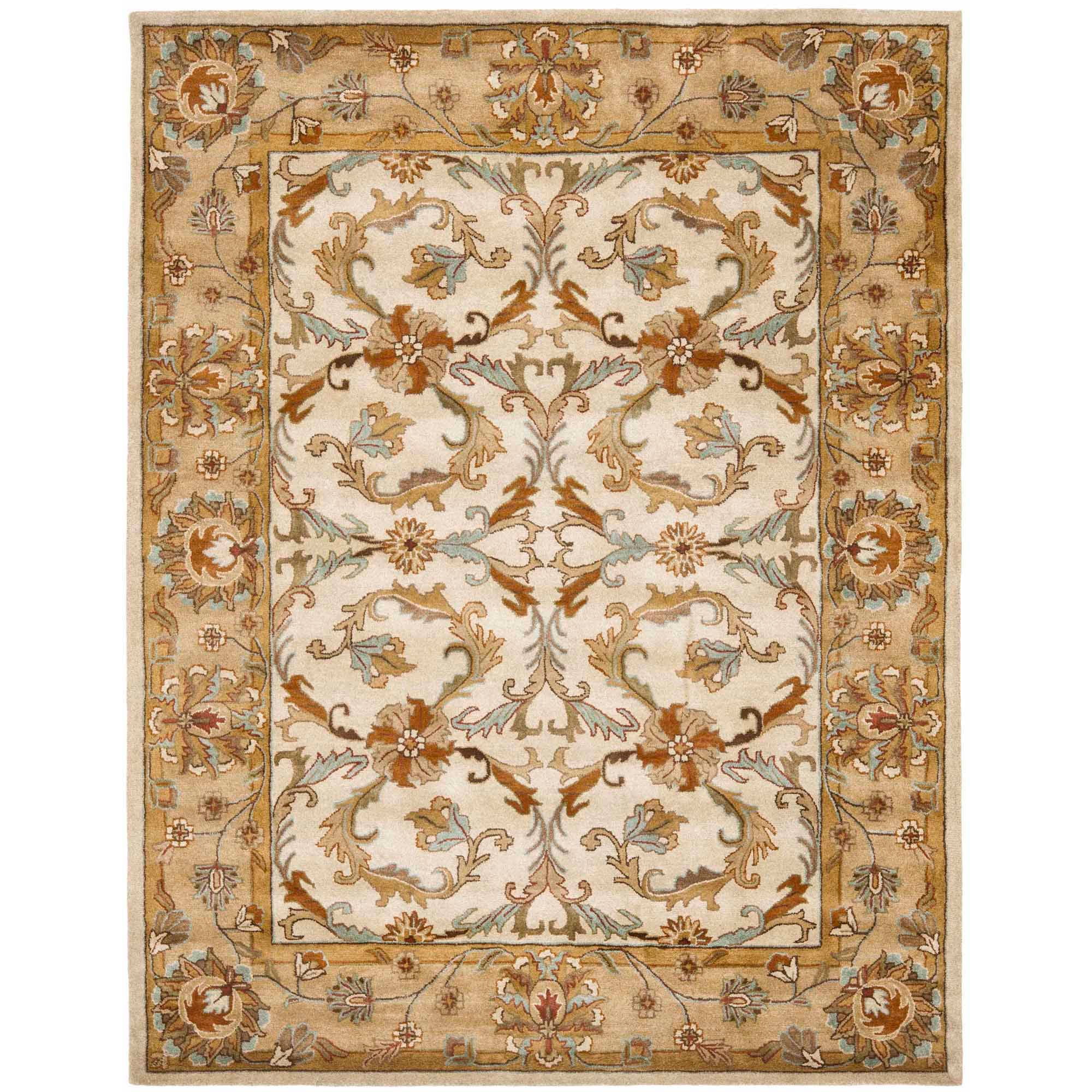 Ivory Hand-Tufted Wool Rectangular 6' x 9' Area Rug