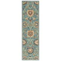 SAFAVIEH Heritage Odran Oriental Wool Runner Rug, Light Blue, 2'3" x 10'