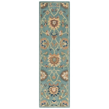 SAFAVIEH Heritage Odran Oriental Wool Runner Rug, Light Blue, 2'3" x 10'