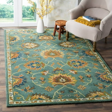 SAFAVIEH Heritage Odran Traditional Wool Area Rug, Light Blue, 2' x 3'