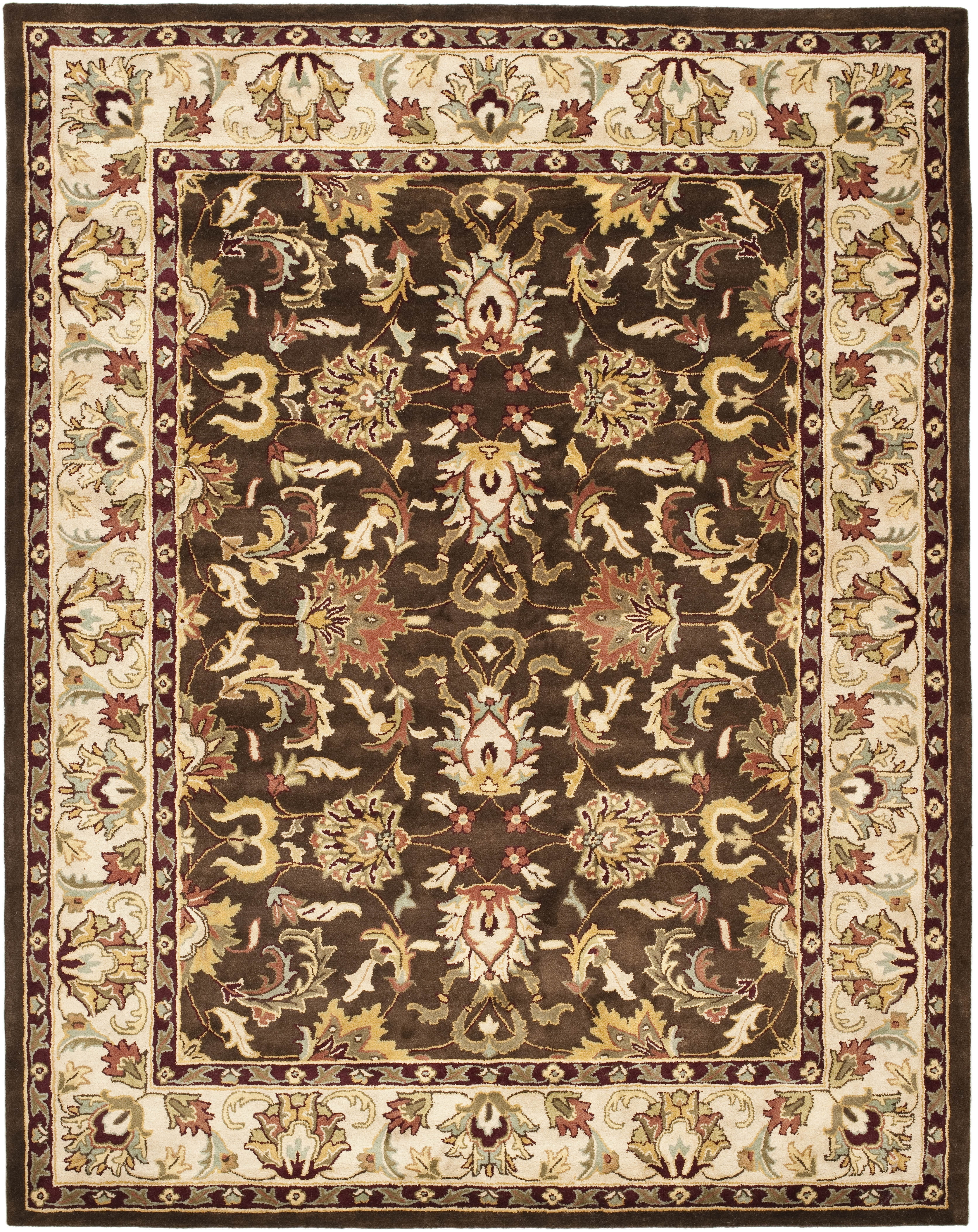 Elegant Heritage Blue Wool 4' x 6' Hand-Tufted Area Rug