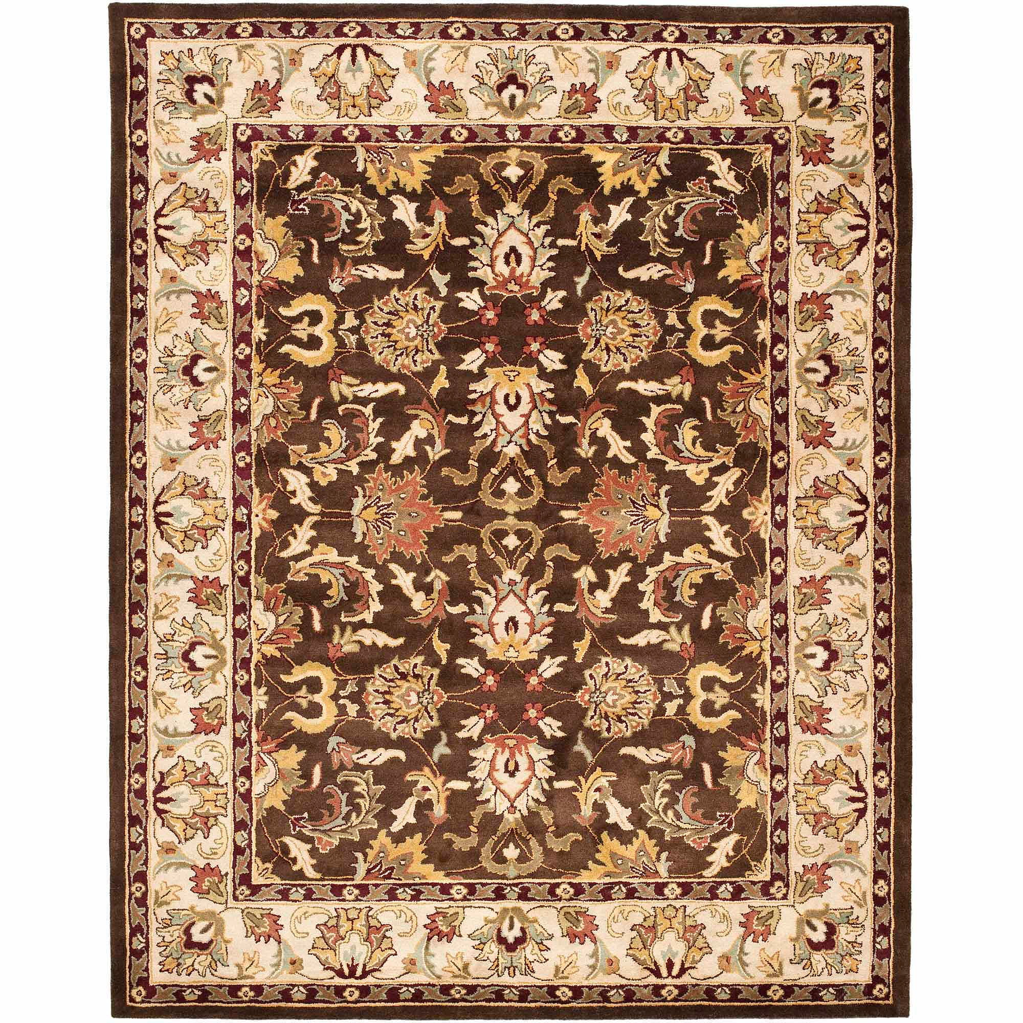 Handmade Blue Wool Tufted Square Area Rug