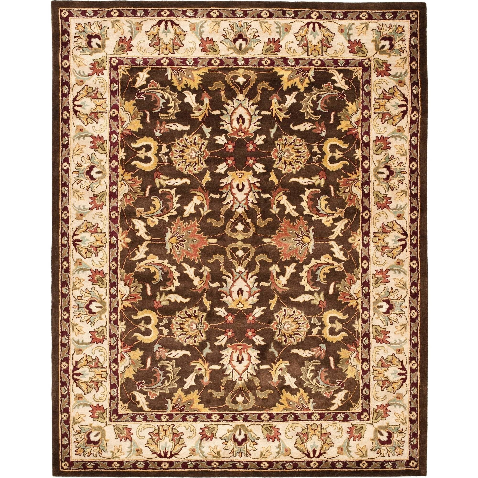 Elegant Traditions Hand-Tufted Wool Area Rug, Brown/Beige, 9' x 12'