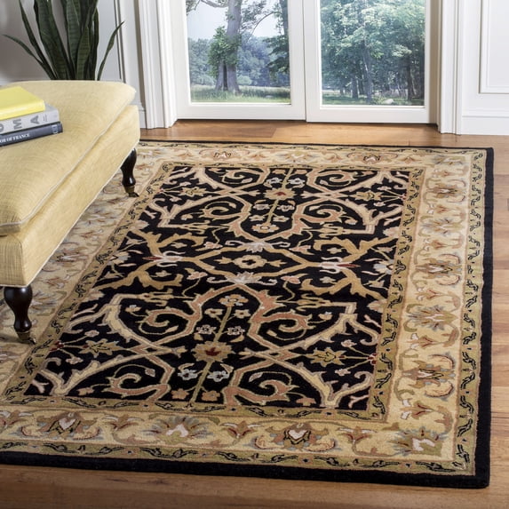 Safavieh Heritage Oslo Oriental Wool Area Rug, Charcoal/Beige, 4' x 6'