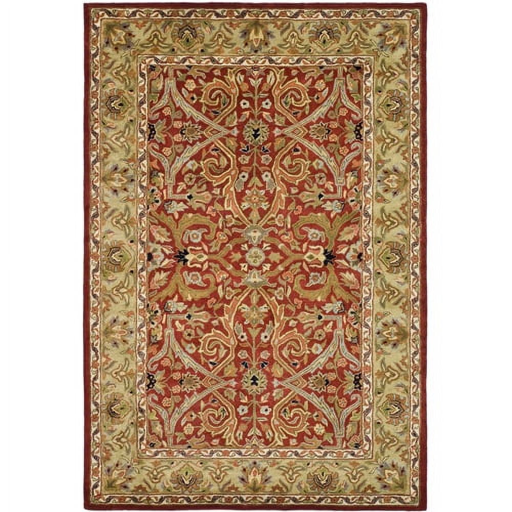 Heritage Red and Gold Hand-Tufted Wool Area Rug 3'x5'