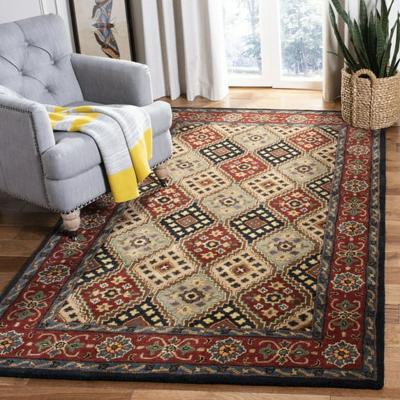 Safavieh Heritage Petar Oriental Area Rug, Red/Beige, 6' x 6' Square