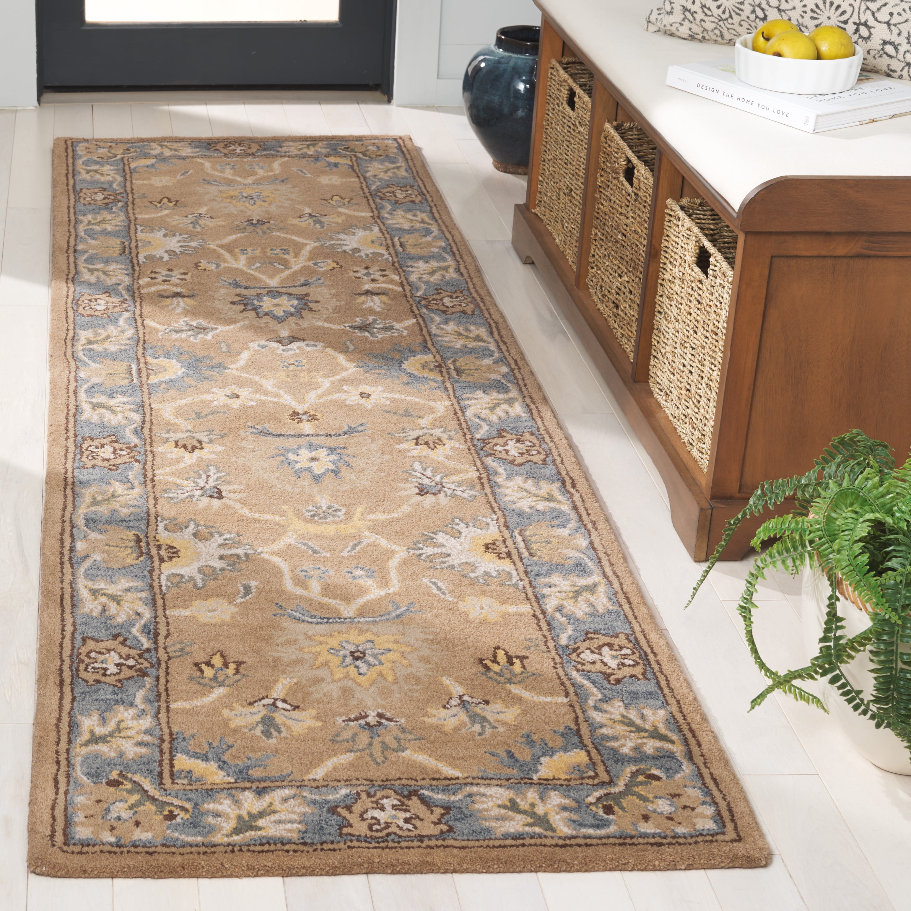 Safavieh Heritage Phipp Oriental Wool Runner Rug, Camel/Blue, 2'3" x 8'