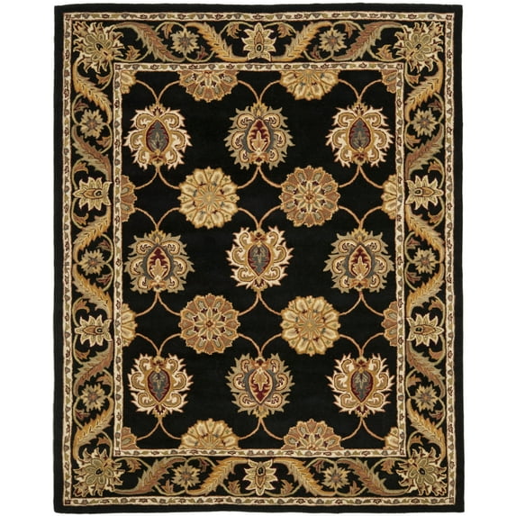 SAFAVIEH Heritage Portmont Traditional Wool Area Rug, Black, 2'3" x 4'