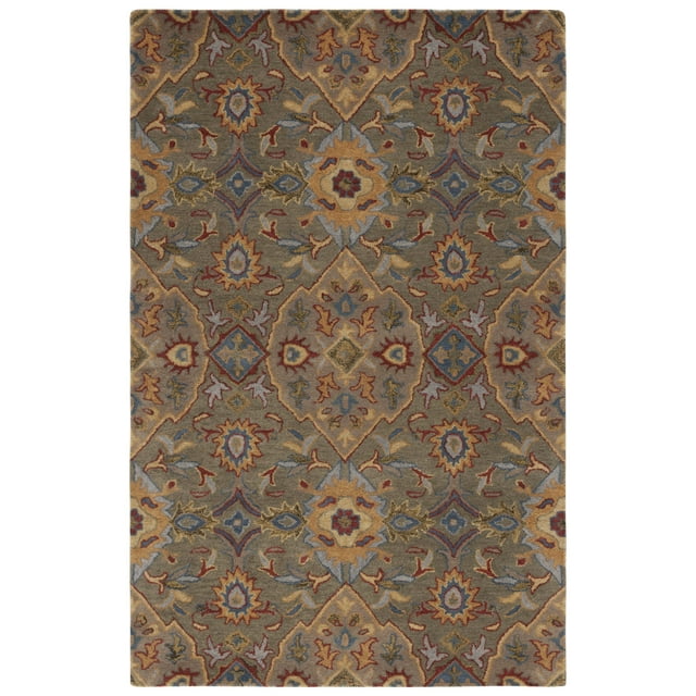 SAFAVIEH Heritage Reanna Oriental Wool Area Rug, Green/Yellow, 5' x 8'