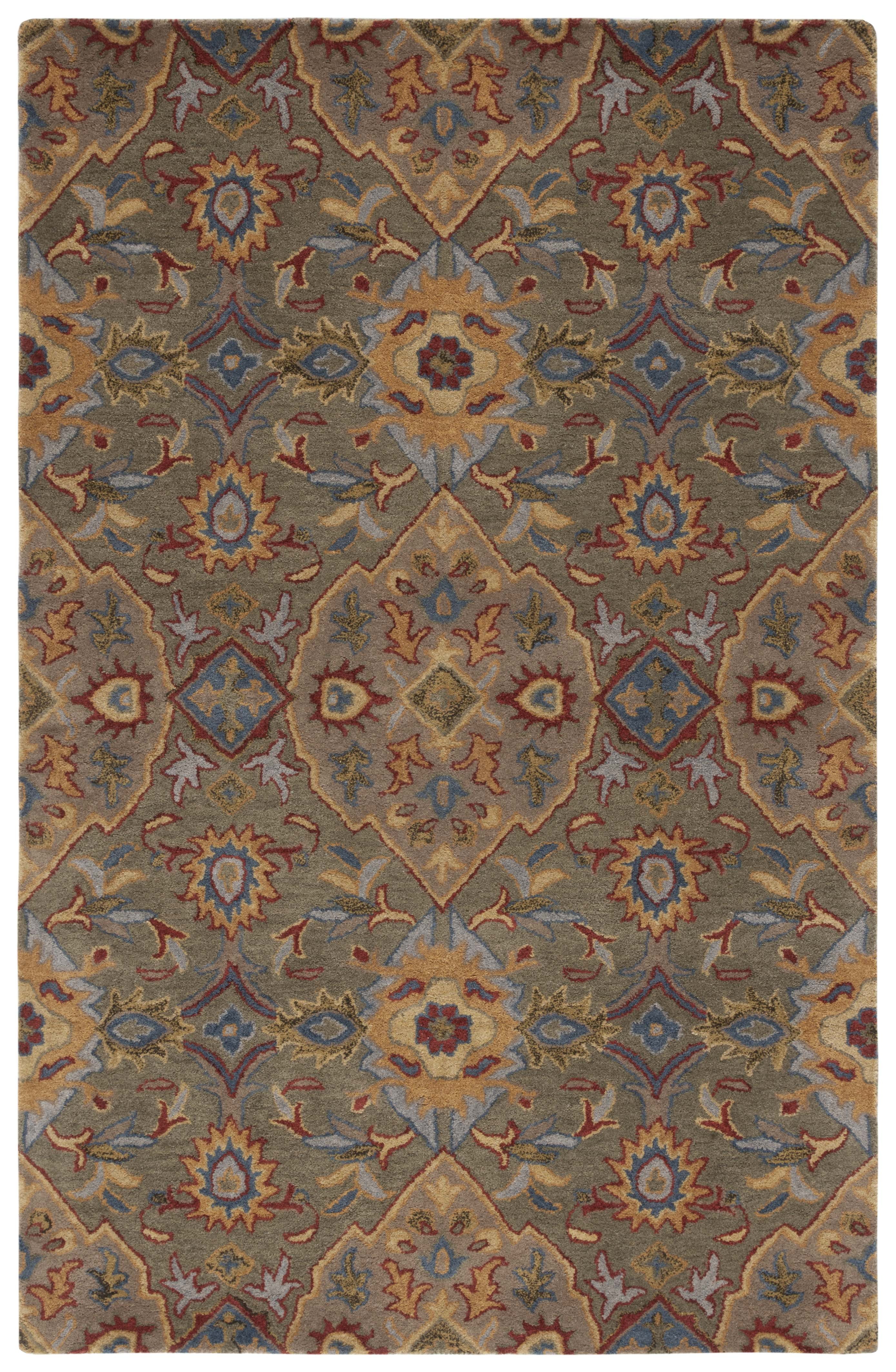 Handmade Heritage Green and Yellow Tufted Wool Area Rug 8' x 10'