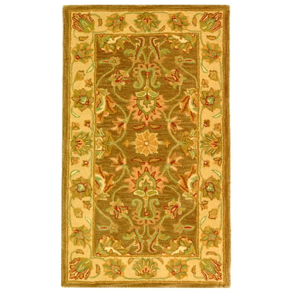 SAFAVIEH Heritage Regis Oriental Wool Area Rug, Brown/Ivory, 2'3" x 4'