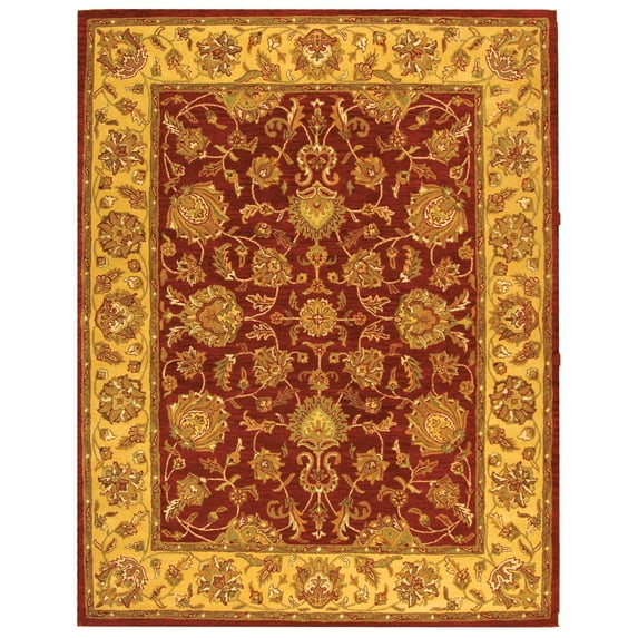 SAFAVIEH Heritage Regis Oriental Wool Runner Rug, Red/Gold, 2'3" x 20'