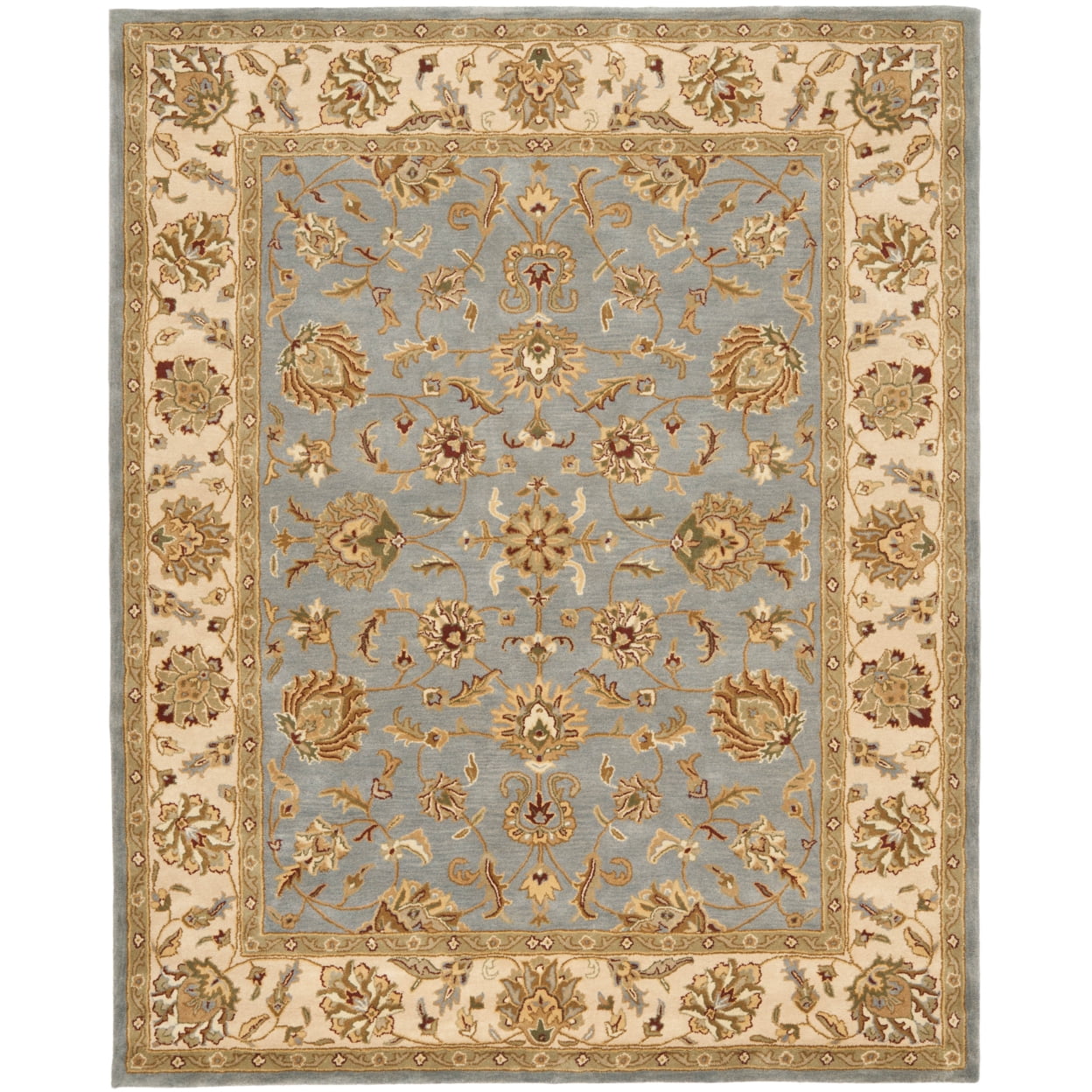 Heritage Blue and Beige Hand-Tufted Wool Area Rug 3' x 5'