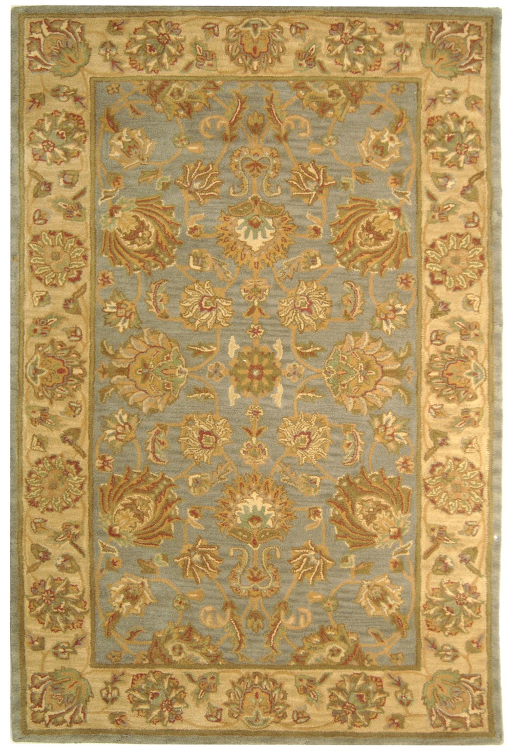SAFAVIEH Heritage Regis Traditional Wool Area Rug, Blue/Beige, 6' x 9' - image 1 of 4