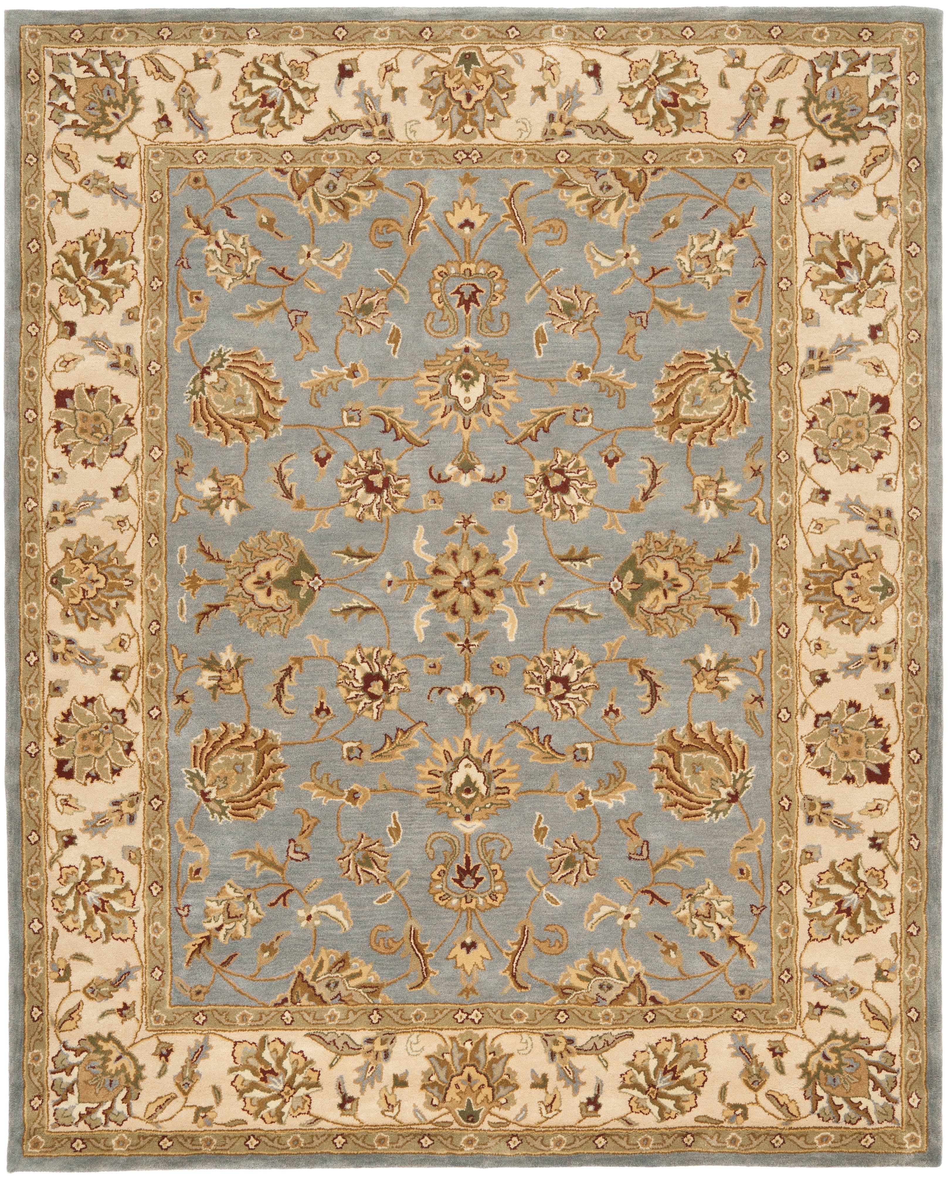 Heritage Blue and Beige Hand-Tufted Wool Area Rug