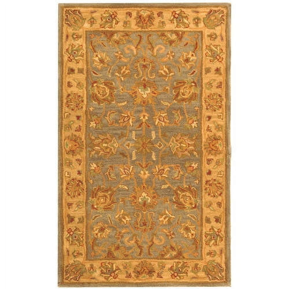 Heritage Blue and Beige Hand-Tufted Wool Area Rug