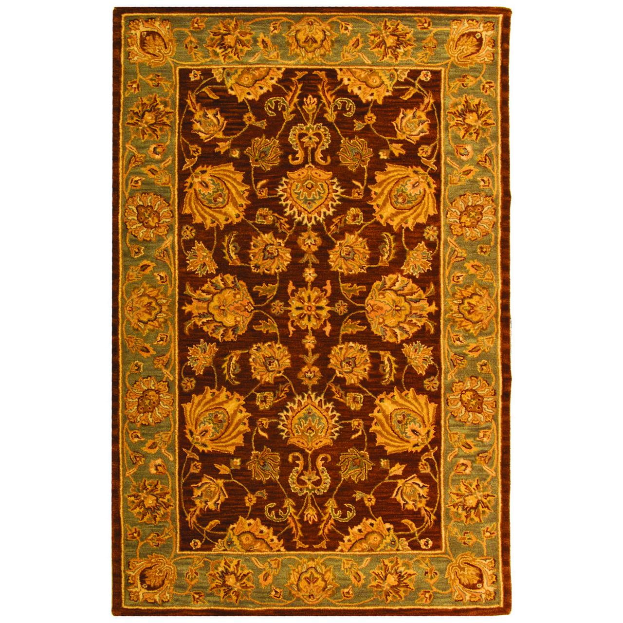 Handmade Heritage Blue Wool 4' x 6' Tufted Area Rug