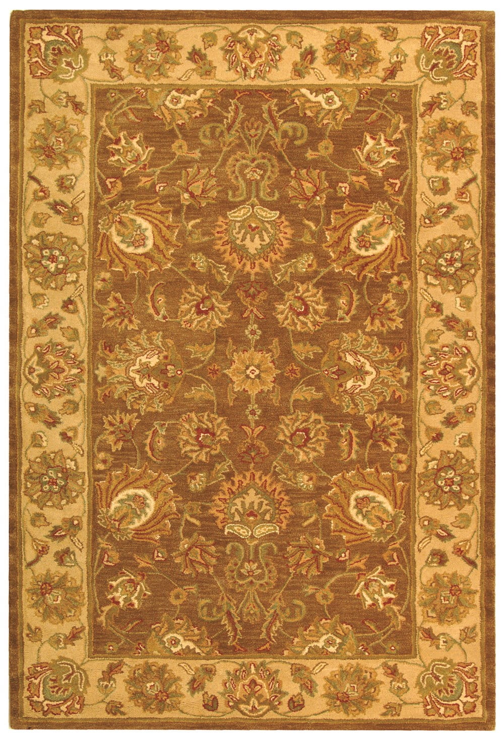 Heritage Brown and Ivory Hand-Tufted Wool Area Rug