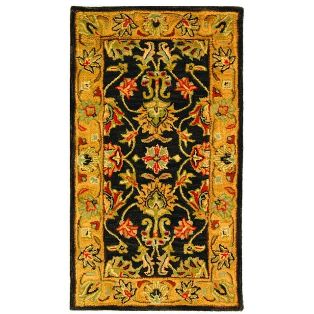 SAFAVIEH Heritage Regis Traditional Wool Area Rug, Charcoal/Gold, 2'3" x 4'