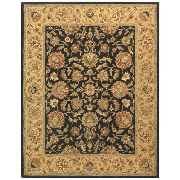 SAFAVIEH Heritage Regis Traditional Wool Area Rug, Charcoal/Gold, 8'3" x 11'