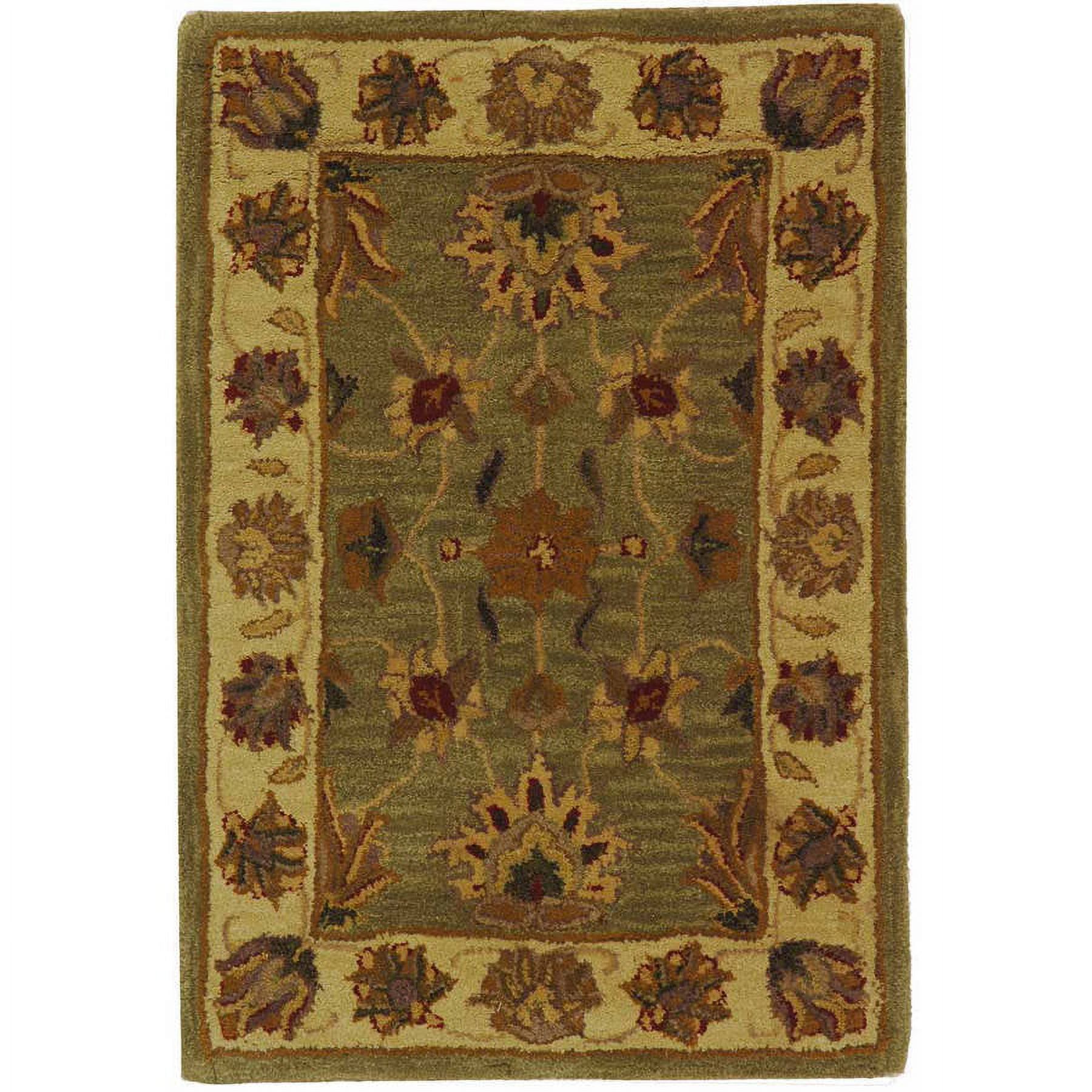 SAFAVIEH Heritage Regis Traditional Wool Area Rug, Green/Gold, 2'3" x 4' - image 1 of 10