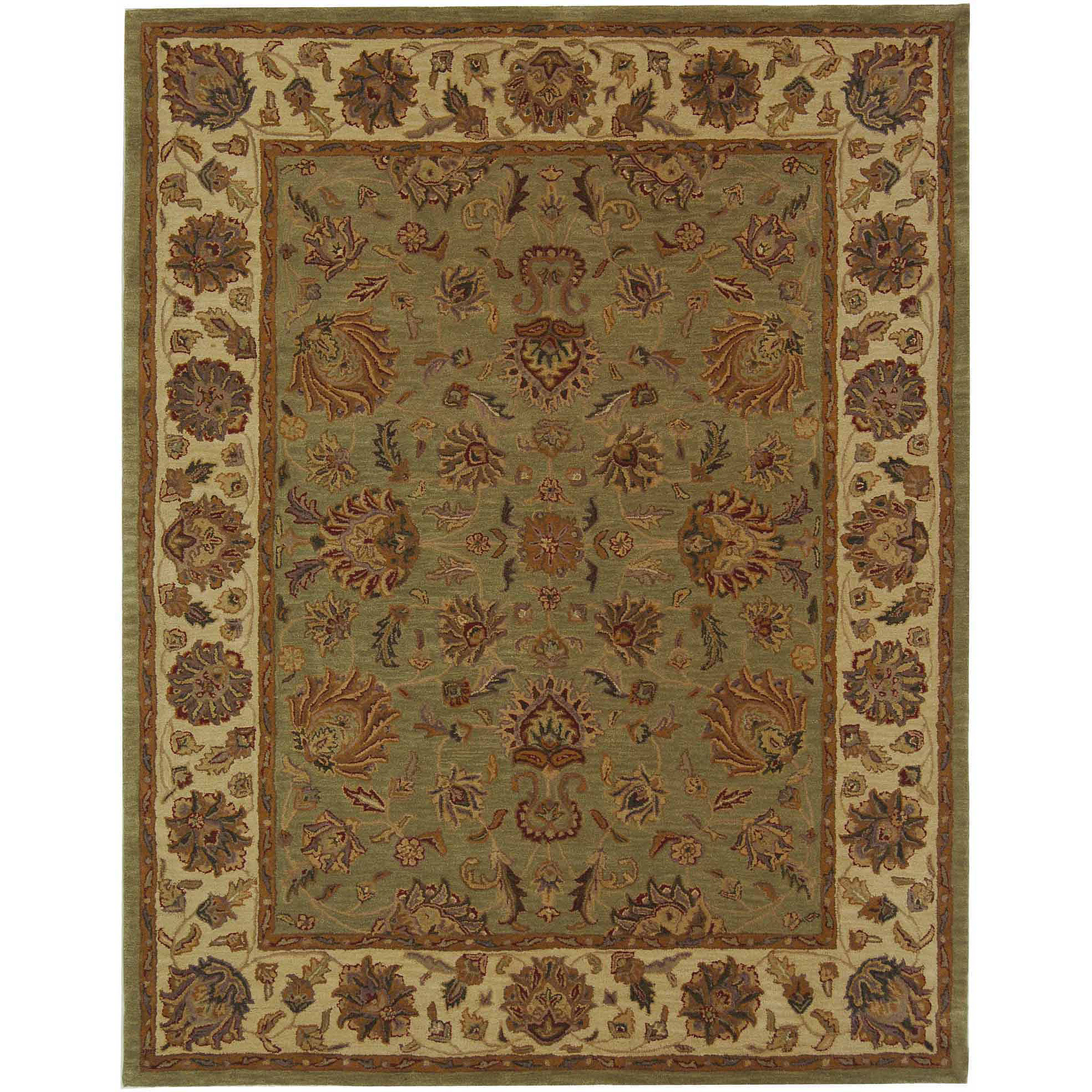 SAFAVIEH Heritage Regis Traditional Wool Area Rug, Green/Gold, 7'6" x 9'6" - image 1 of 10