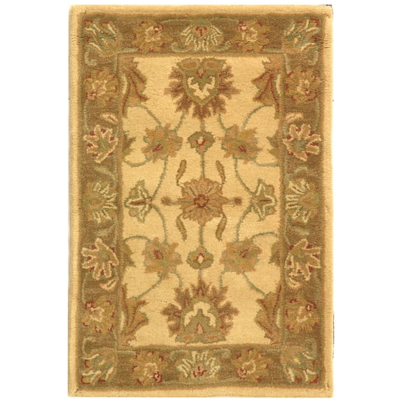 SAFAVIEH Heritage Regis Traditional Wool Area Rug, Ivory/Brown, 2'3" x 4'