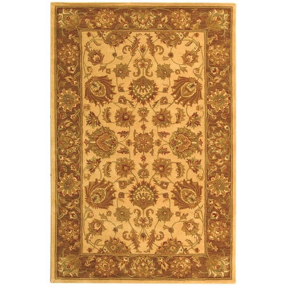 SAFAVIEH Heritage Regis Traditional Wool Area Rug, Ivory/Brown, 4' x 6' - image 1 of 9