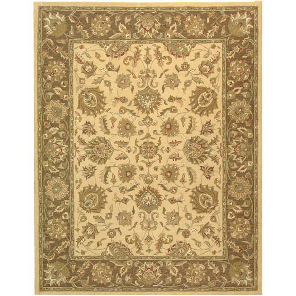 SAFAVIEH Heritage Regis Traditional Wool Area Rug, Ivory/Brown, 7'6" x 9'6" - image 1 of 9