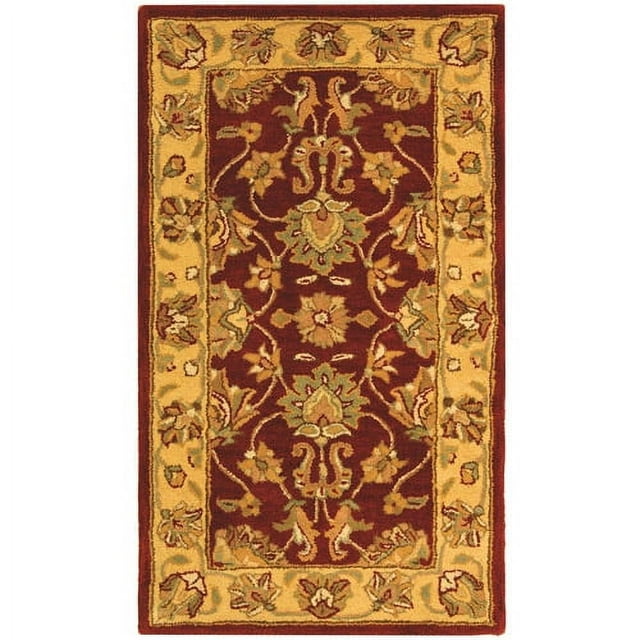 SAFAVIEH Heritage Regis Traditional Wool Area Rug, Red/Gold, 2' x 3'