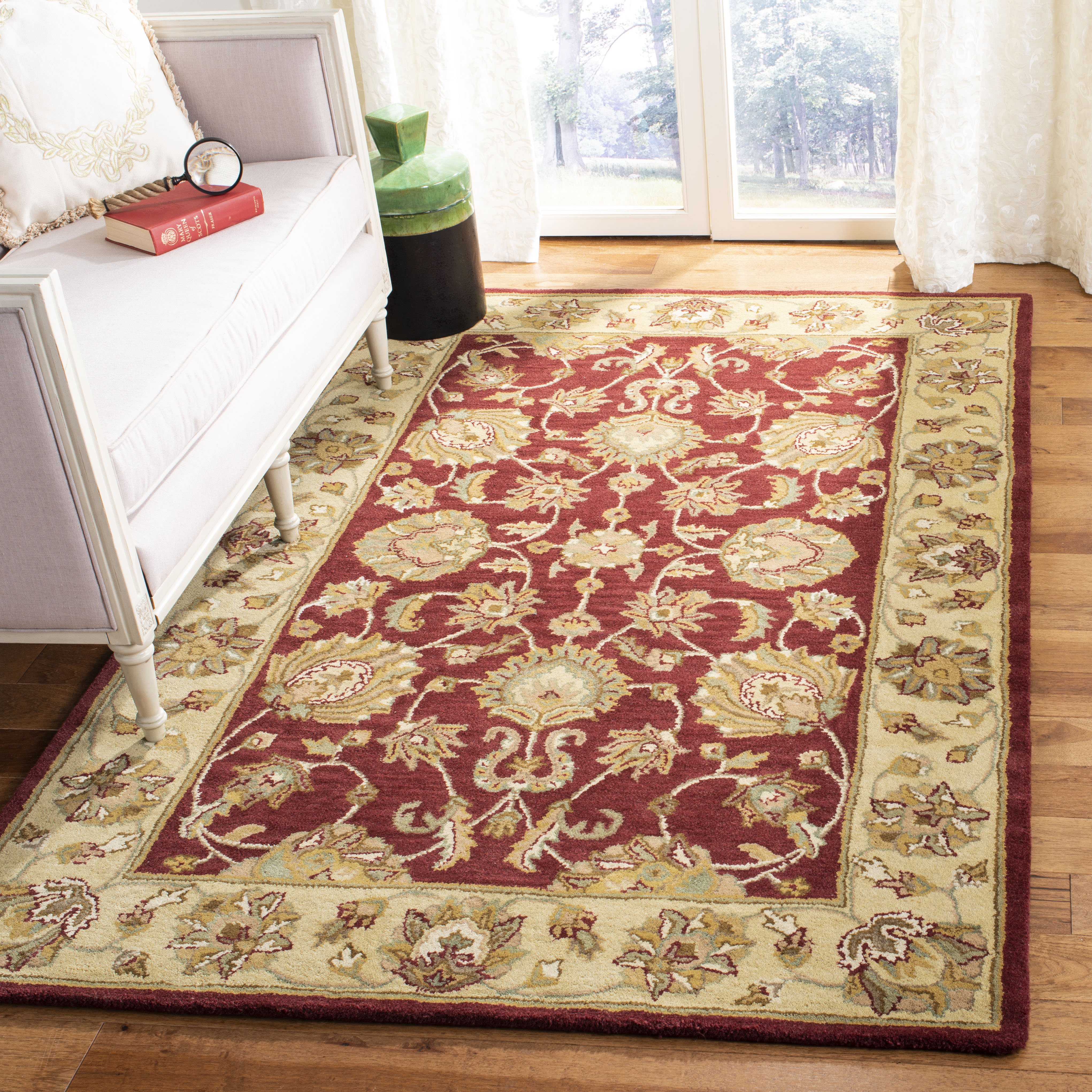 SAFAVIEH Heritage Regis Traditional Wool Area Rug, Red/Gold, 3' x 5' - image 1 of 5