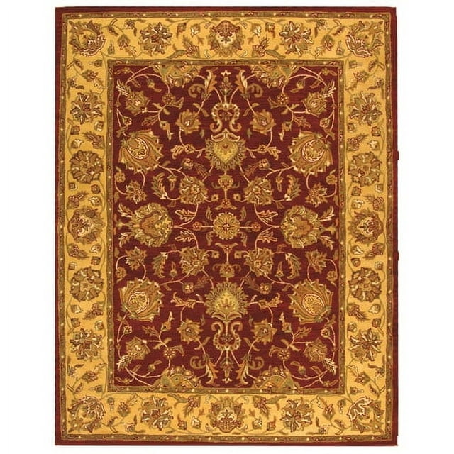 SAFAVIEH Heritage Regis Traditional Wool Area Rug, Red/Gold, 5' x 8'