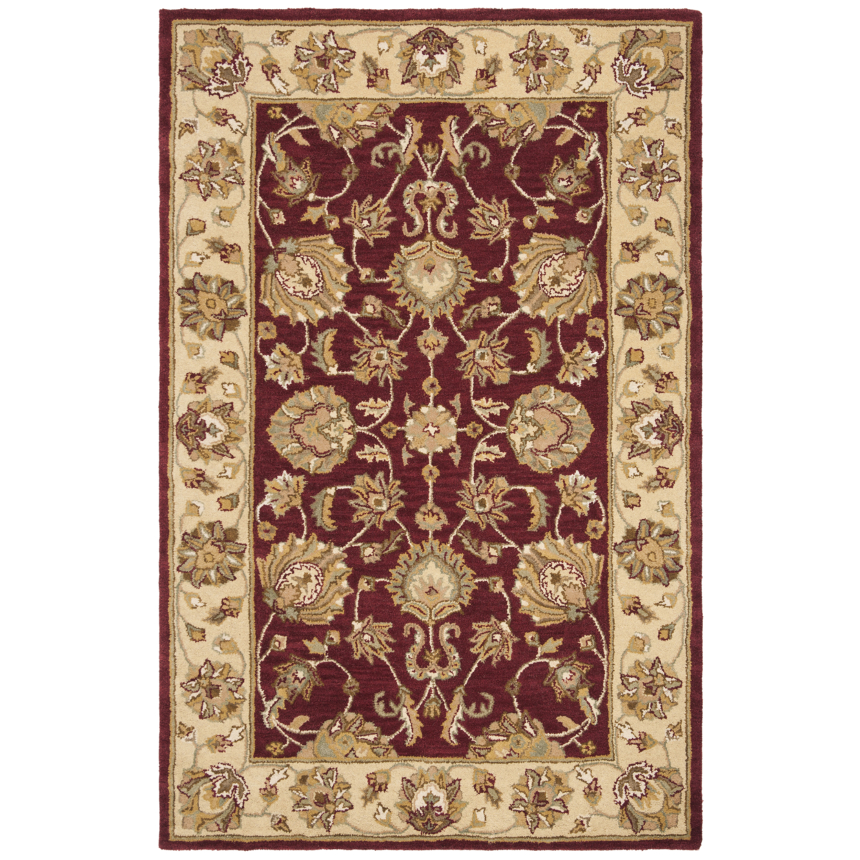 SAFAVIEH Heritage Regis Traditional Wool Area Rug, Red/Gold, 7'6" x 9'6" Oval - image 1 of 9
