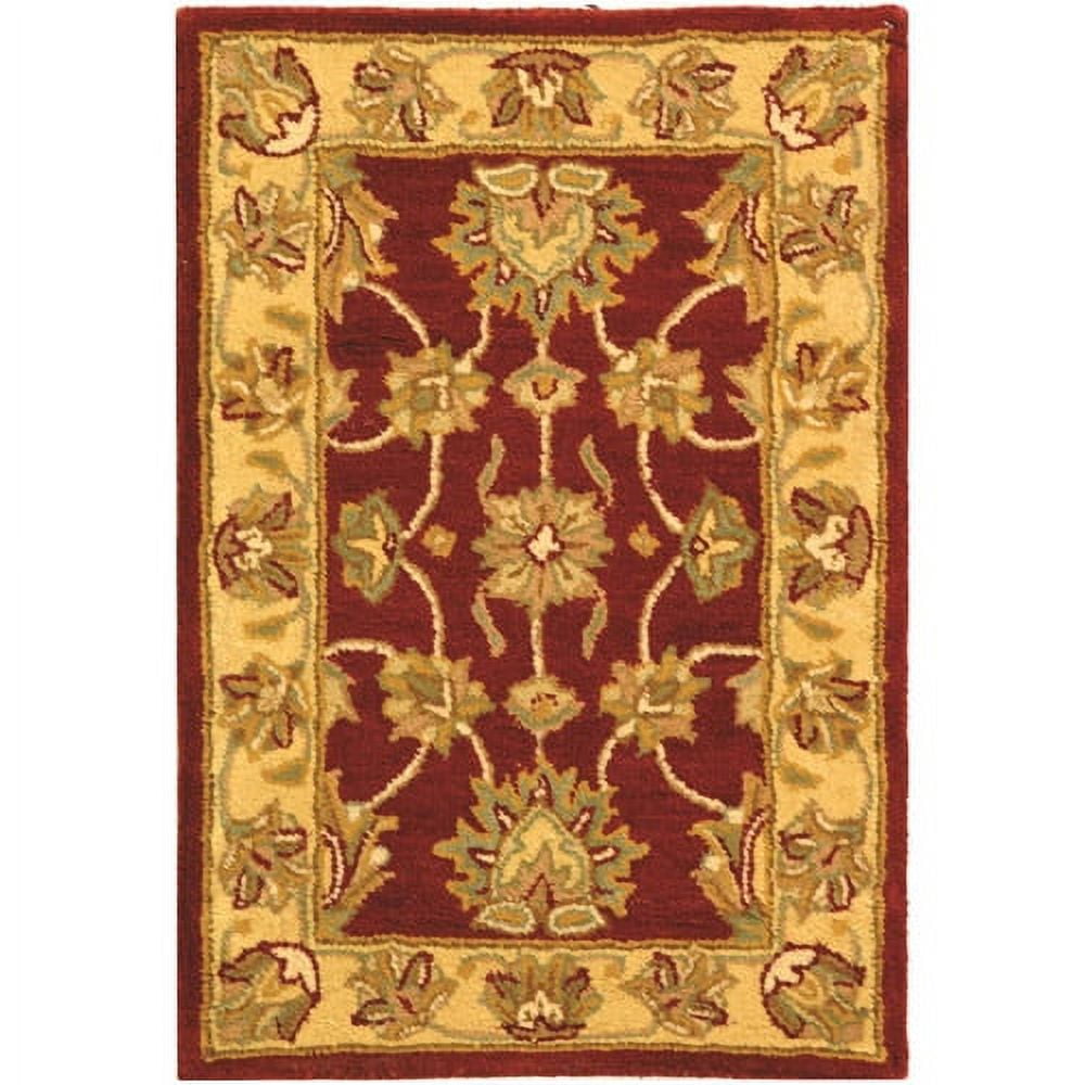 Heritage Red and Gold Hand-Tufted Wool Area Rug
