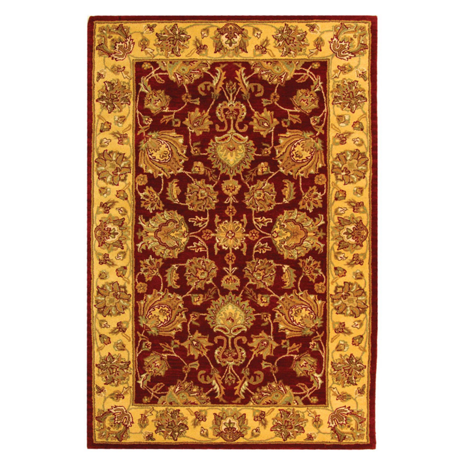 SAFAVIEH Heritage Regis Traditional Wool Area Rug, Red/Gold, 8' x 8' Round - image 1 of 4