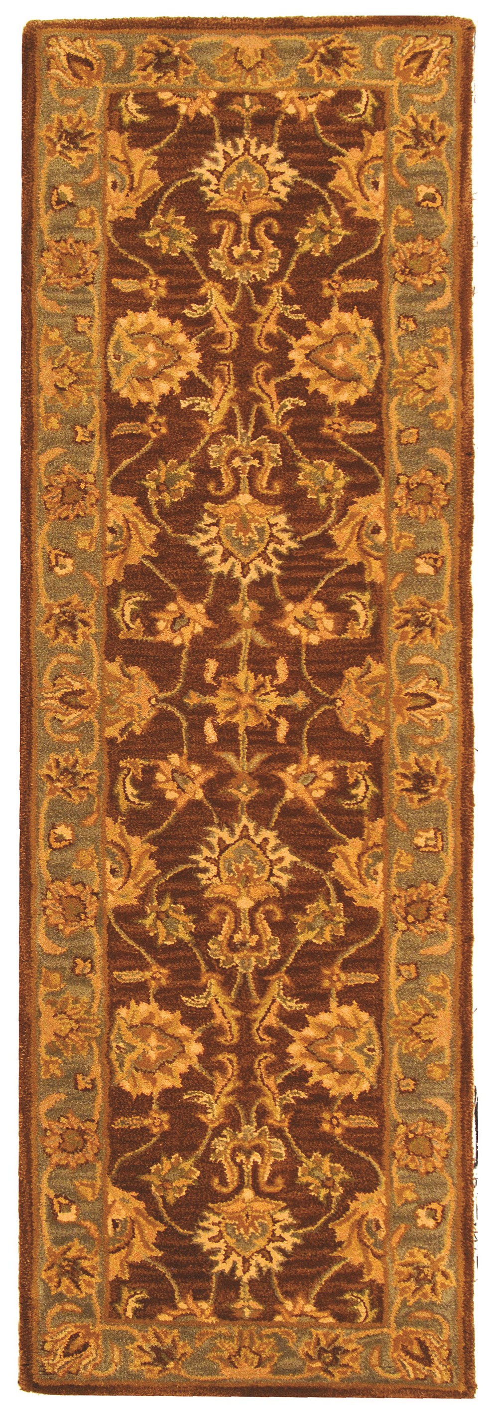SAFAVIEH Heritage Regis Traditional Wool Runner Rug, Brown/Blue, 2'3" x 10' - image 1 of 4