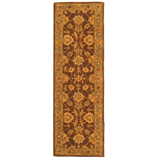 SAFAVIEH Heritage Regis Traditional Wool Runner Rug, Brown/Blue, 2'3" x 10'