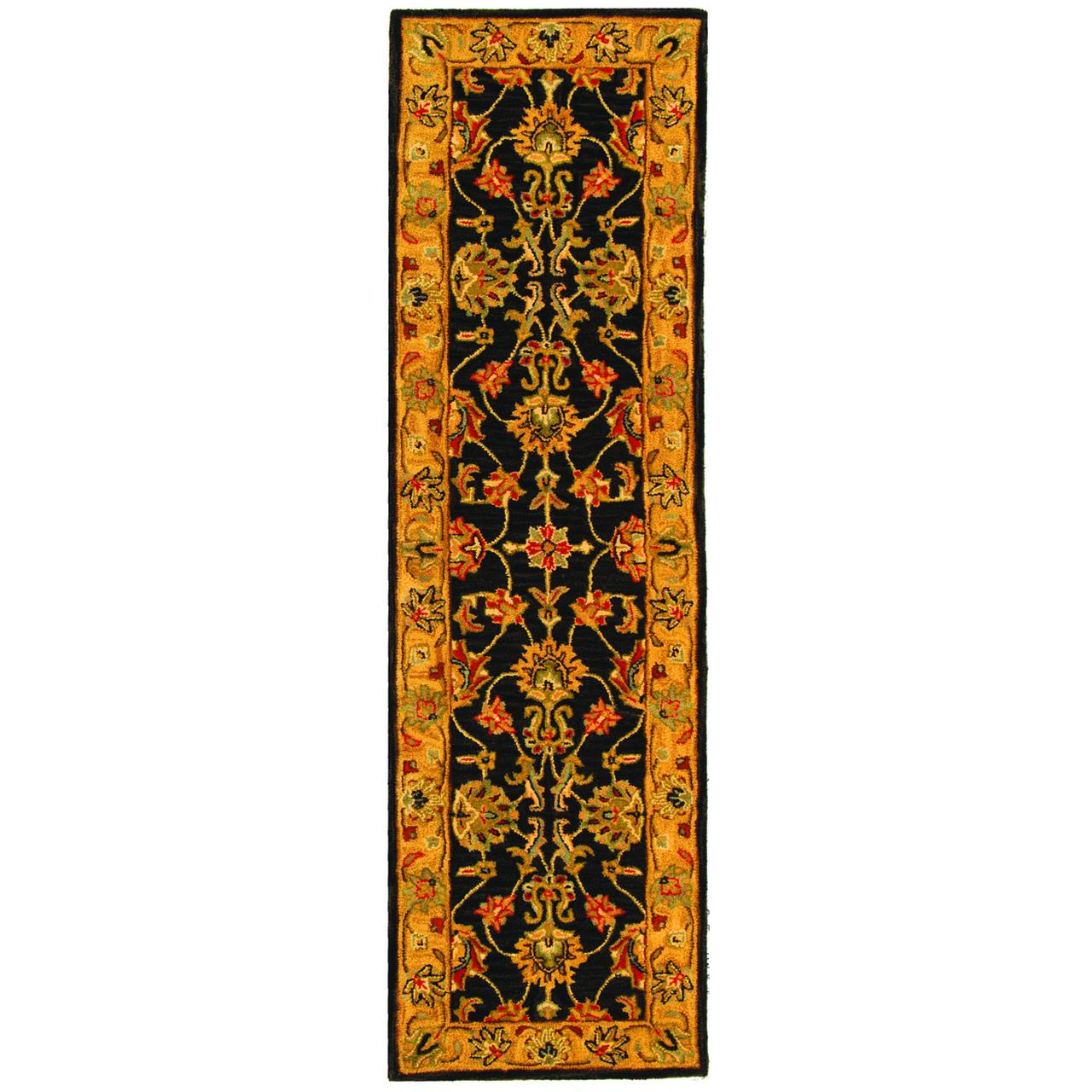 SAFAVIEH Heritage Regis Traditional Wool Runner Rug, Charcoal/Gold, 2'3" x 12' - image 1 of 10