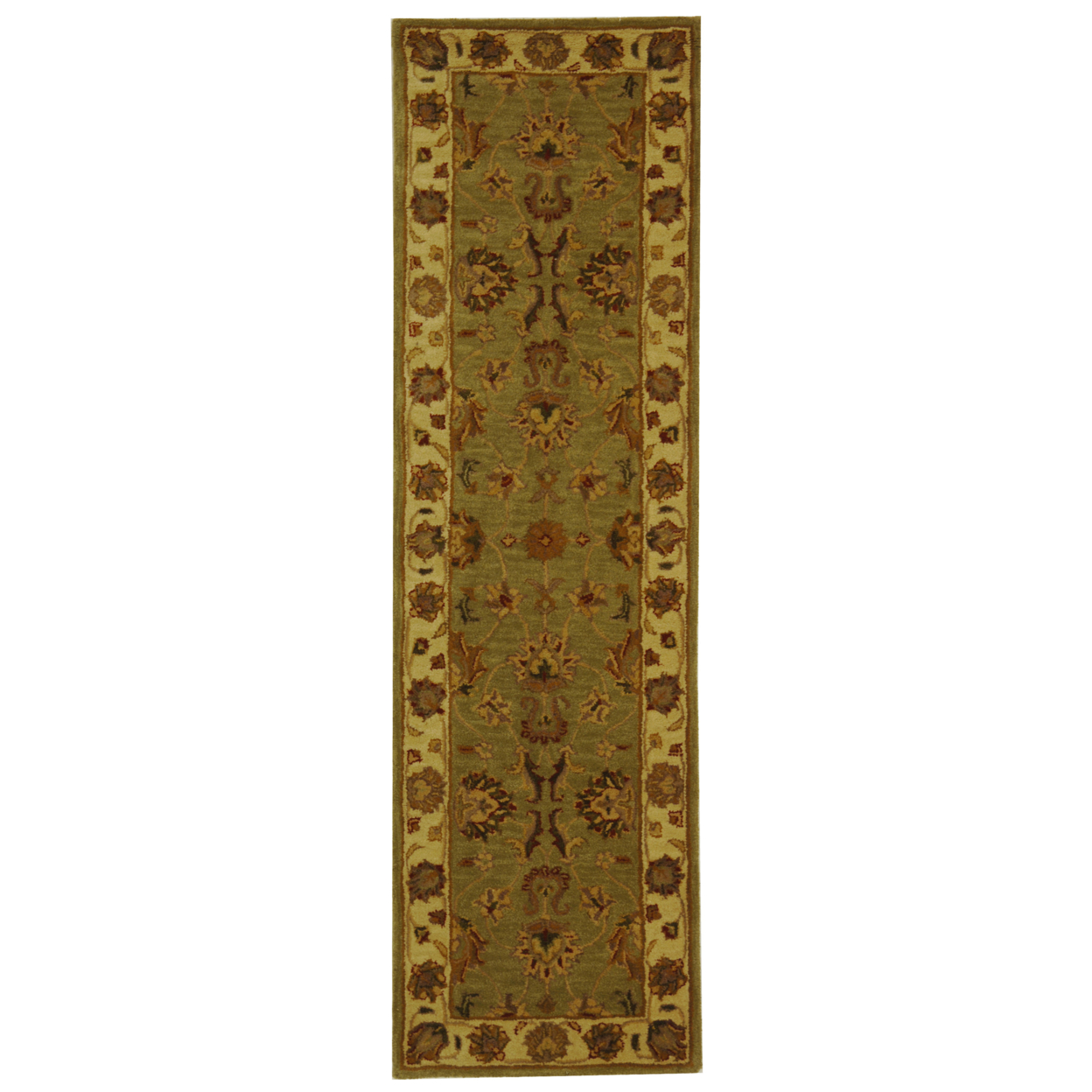 SAFAVIEH Heritage Regis Traditional Wool Runner Rug, Green/Gold, 2'3" x 20' - image 1 of 10