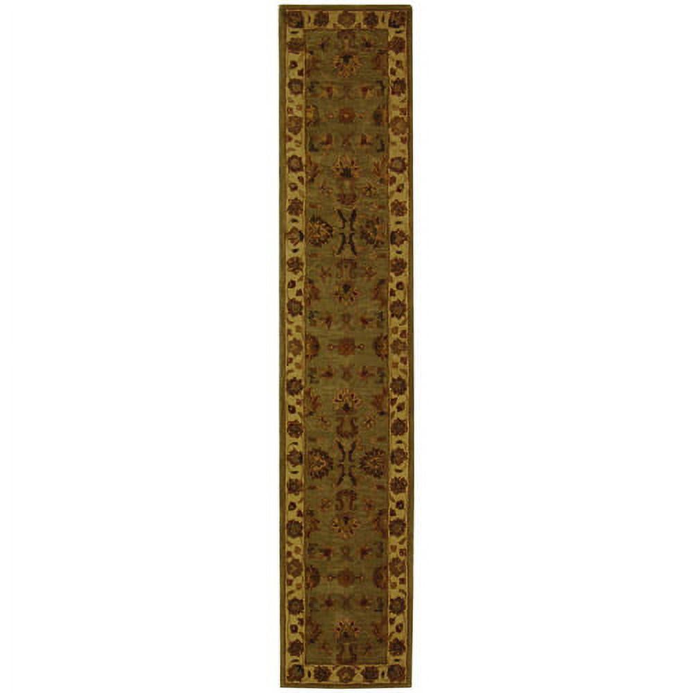 SAFAVIEH Heritage Regis Traditional Wool Runner Rug, Green/Gold, 2'3" x 8' - image 1 of 10
