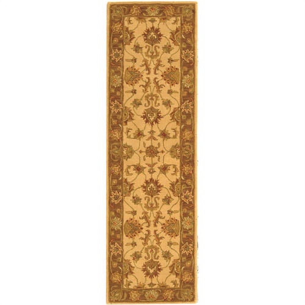 SAFAVIEH Heritage Regis Traditional Wool Runner Rug, Ivory/Brown, 2'3" x 10' - image 1 of 9