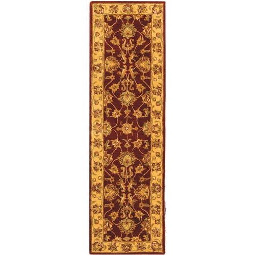 SAFAVIEH Heritage Regis Traditional Wool Runner Rug, Red/Gold, 2'3" x 10'