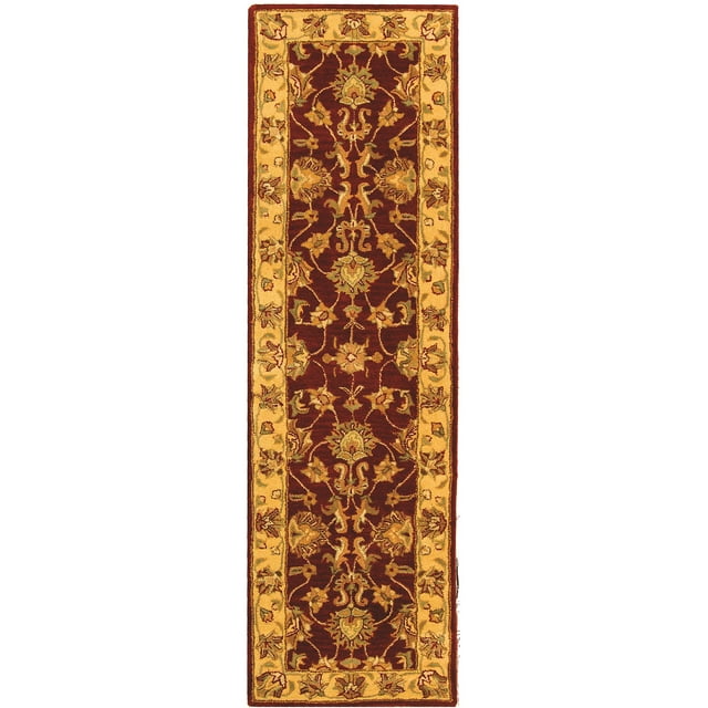 SAFAVIEH Heritage Regis Traditional Wool Runner Rug, Red/Gold, 2'3" x 12'
