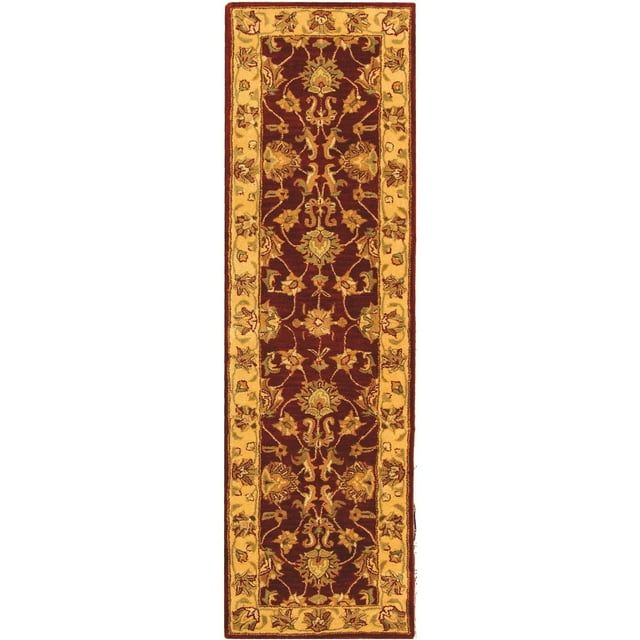 SAFAVIEH Heritage Regis Traditional Wool Runner Rug, Red/Gold, 2'3" x 14'