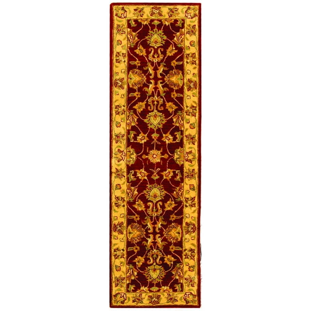 SAFAVIEH Heritage Regis Traditional Wool Runner Rug, Red/Gold, 2'3" x 20'