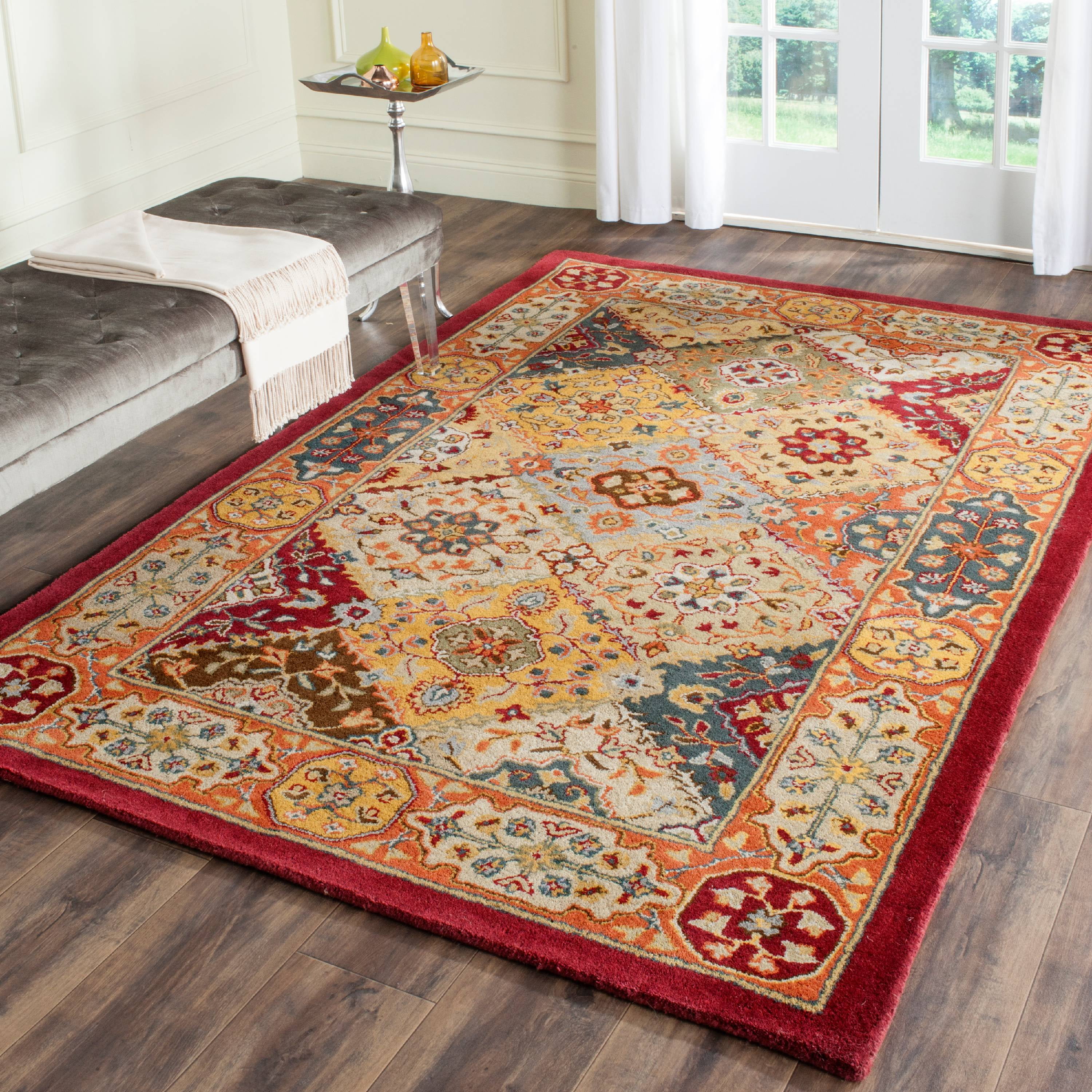 Elegant Blue Hand-Tufted Wool Rectangular Area Rug, 72" x 24"